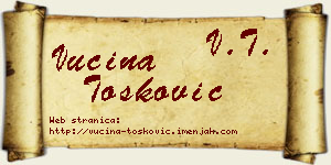 Vucina Tošković vizit kartica